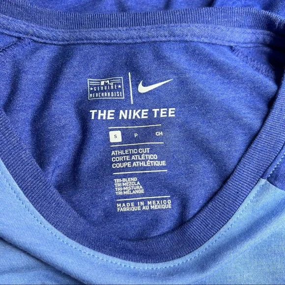 NIKE Dodgers Royal/Navy MLB Tri-Blend Raglan 3/4-Sleeve T-Shirt Size S… - Picture 7 of 9